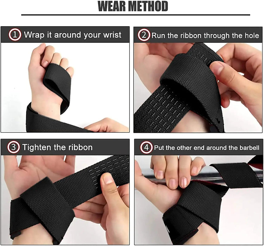 Anti-Slip Silicone Weightlifting Straps